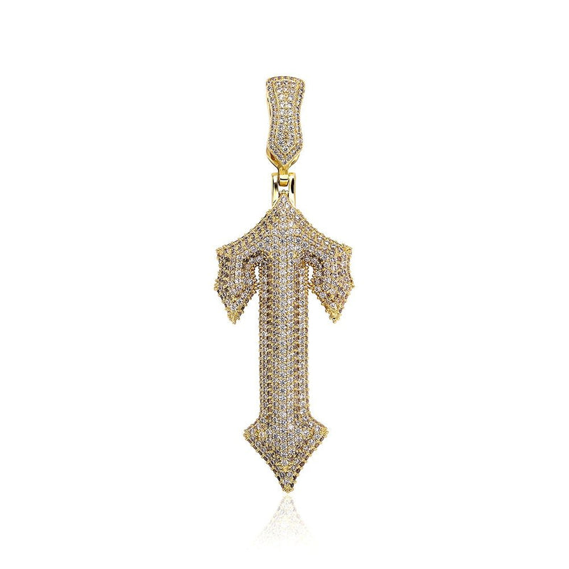 Gothic T Pendant 14K - ICECI