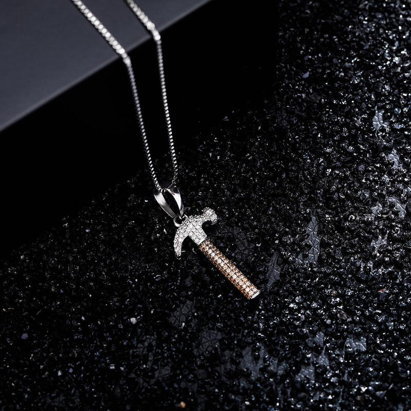 HAMMER PENDANT 14K X STERLING SILVER - ICECI