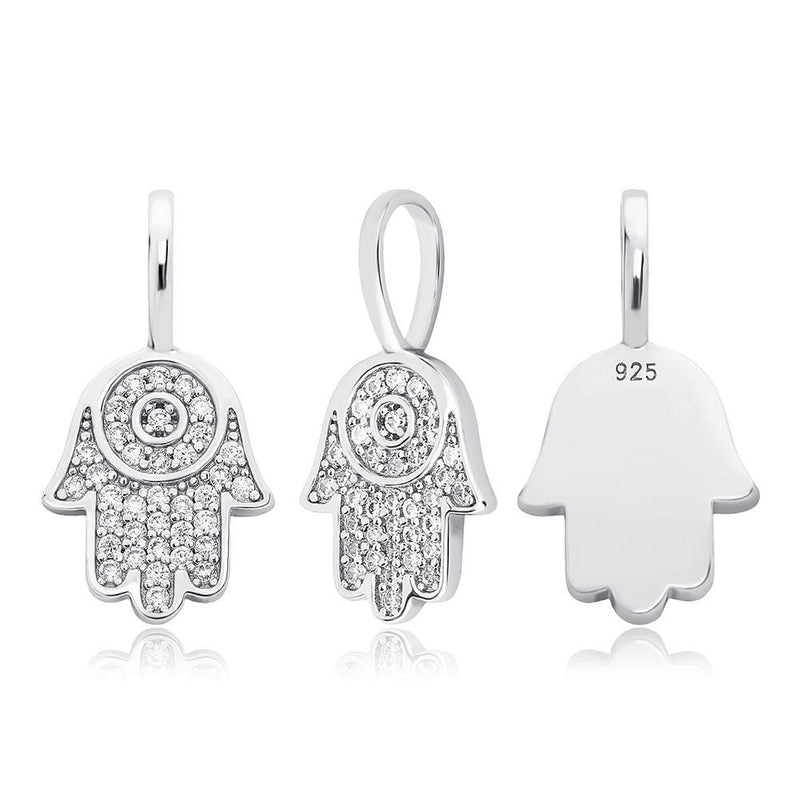 HAMSA HAND PENDANT 14K X STERLING SILVER - ICECI