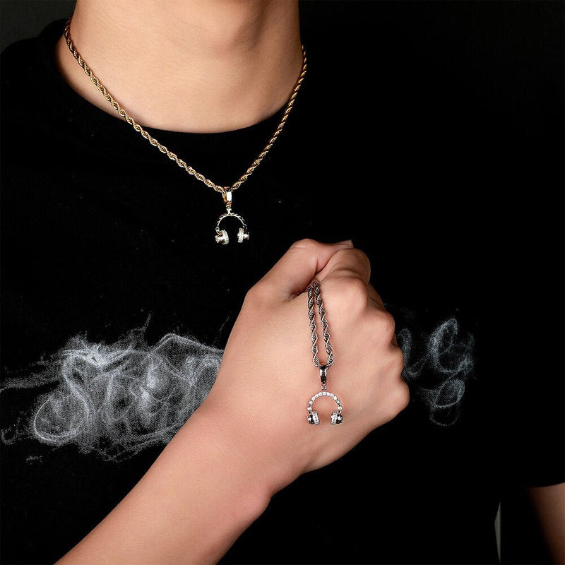 Headphones Pendant 14K - ICECI