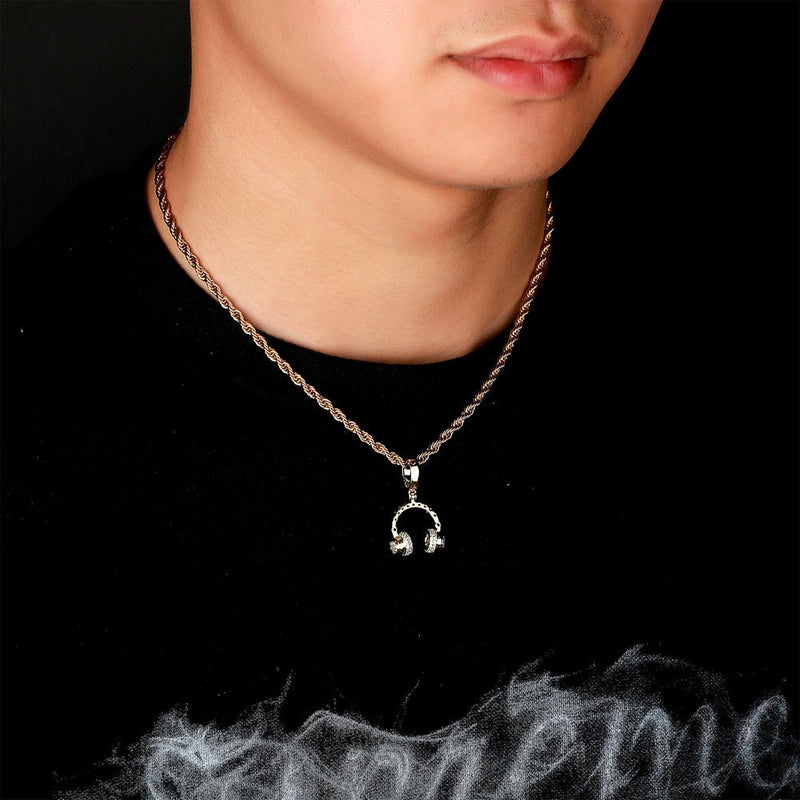 Headphones Pendant 14K - ICECI