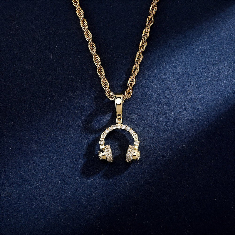 Headphones Pendant 14K - ICECI