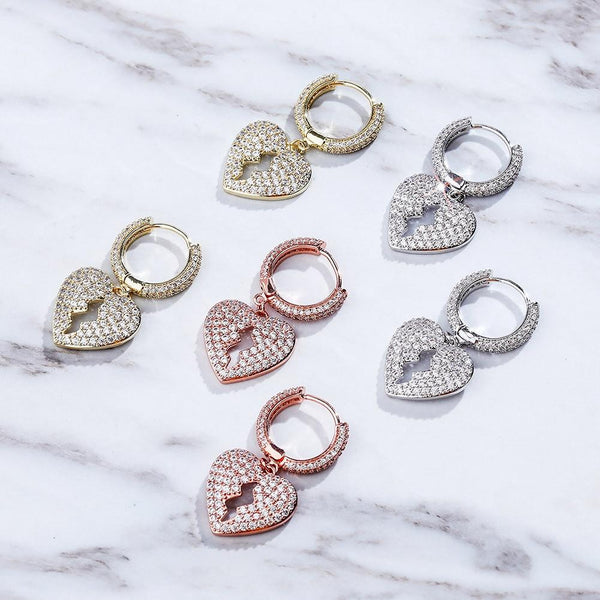 HEARTBREAK DROP EARRINGS 14K - ICECI