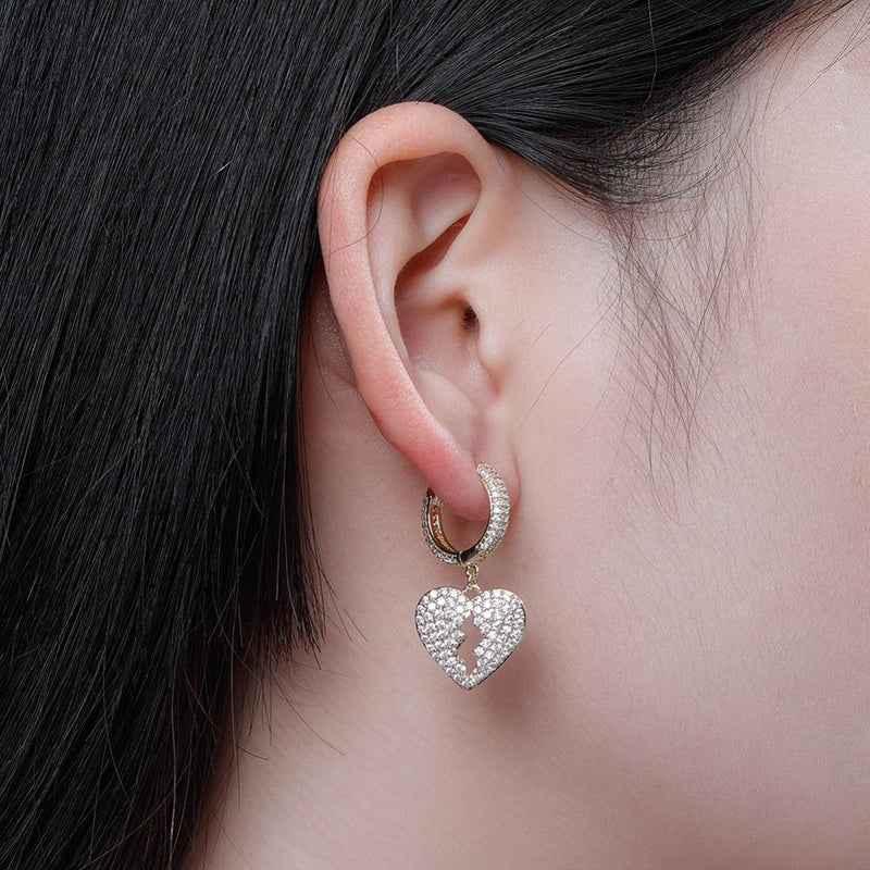 HEARTBREAK DROP EARRINGS 14K - ICECI