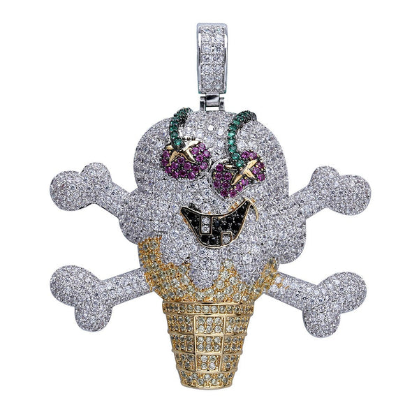 Ice Cream Skull Pendant 18K - ICECI