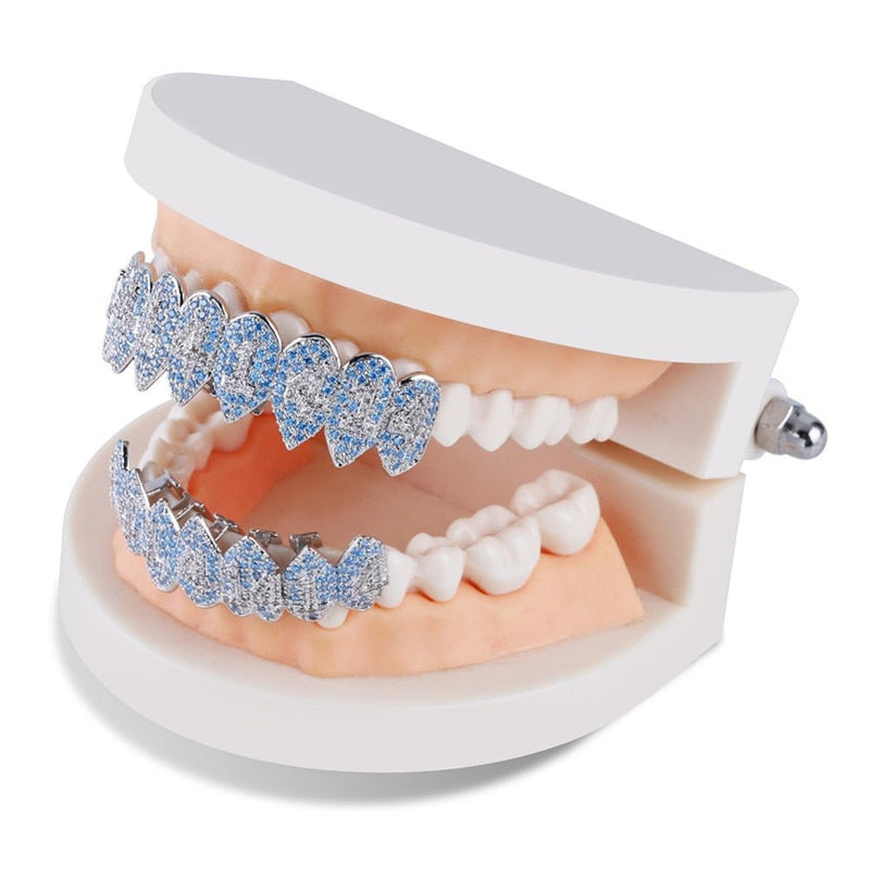 Iced 1414 Blue Shark Teeth Grillz 14K - ICECI