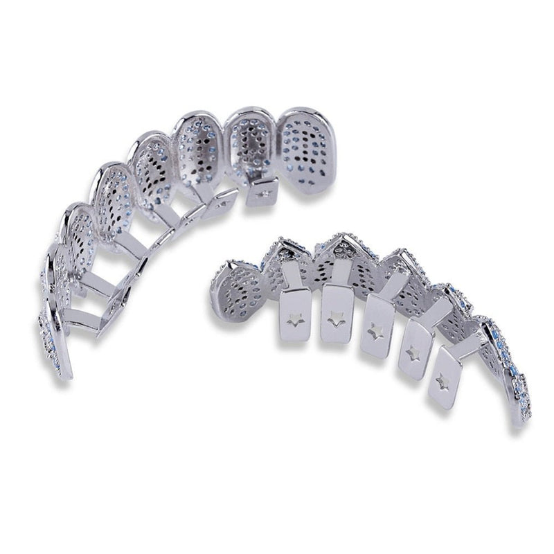 Iced 1414 Blue Shark Teeth Grillz 14K - ICECI