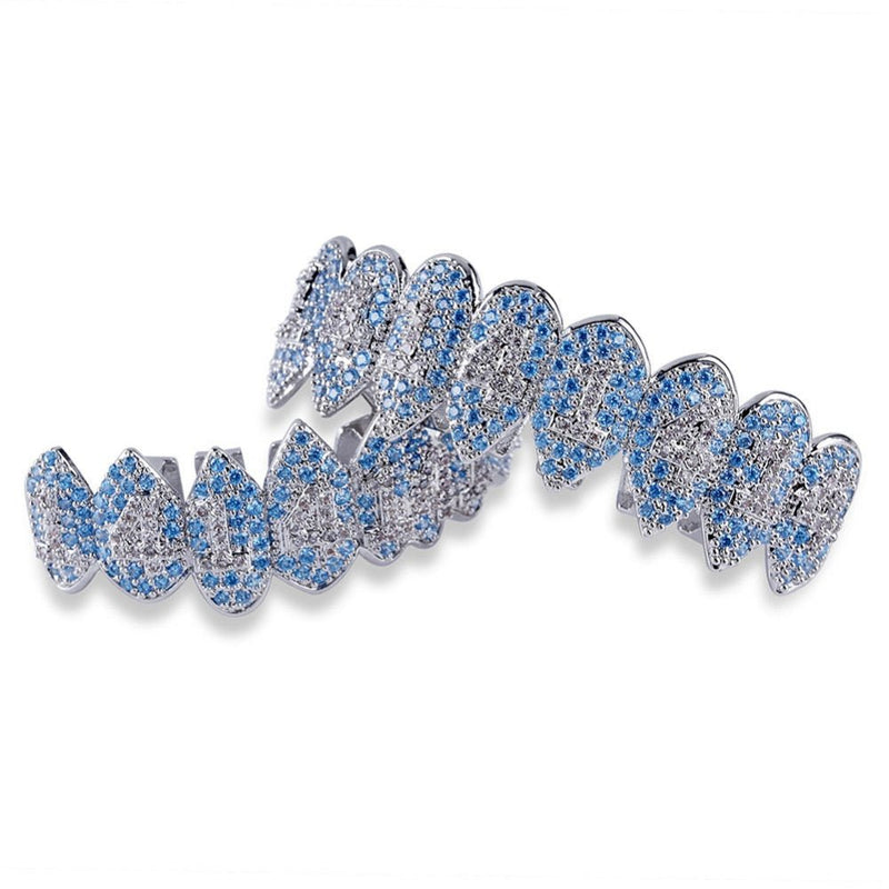 Iced 1414 Blue Shark Teeth Grillz 14K - ICECI