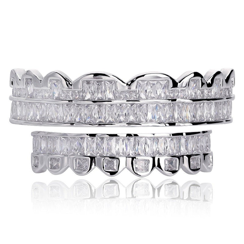 Iced 6 Teeth Baguette Grillz 14K - ICECI