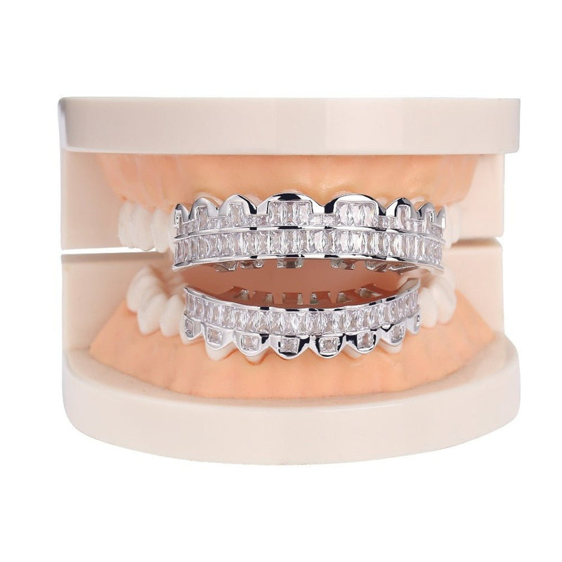 Iced 6 Teeth Baguette Grillz 14K - ICECI