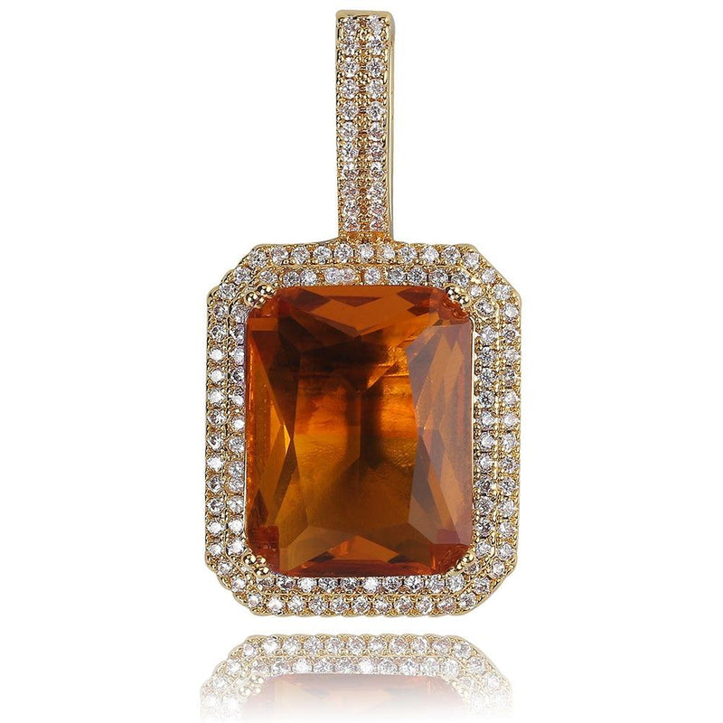 Iced Gemstone Pendant 14K - ICECI