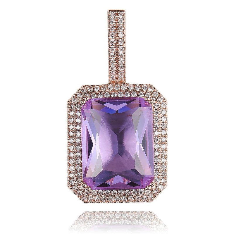 Iced Gemstone Pendant 14K - ICECI