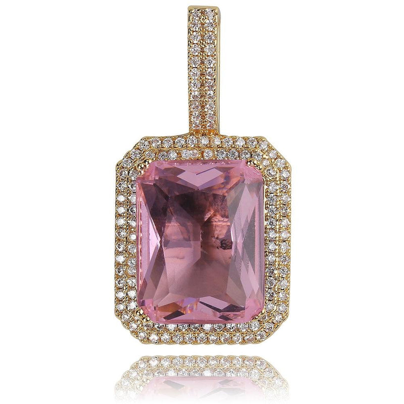 Iced Gemstone Pendant 14K - ICECI