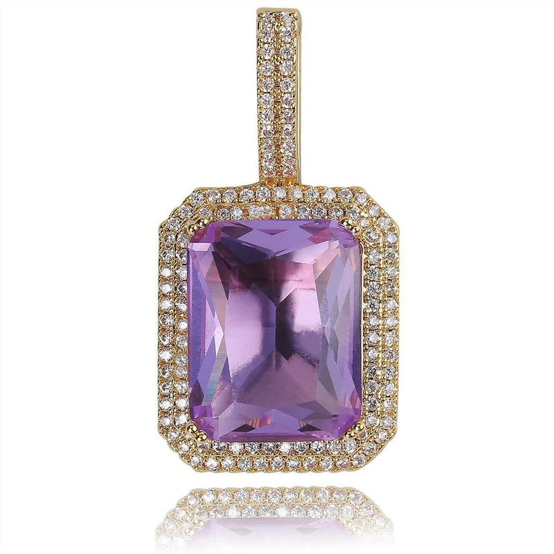 Iced Gemstone Pendant 14K - ICECI