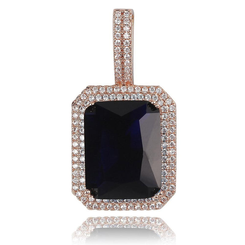 Iced Gemstone Pendant 14K - ICECI