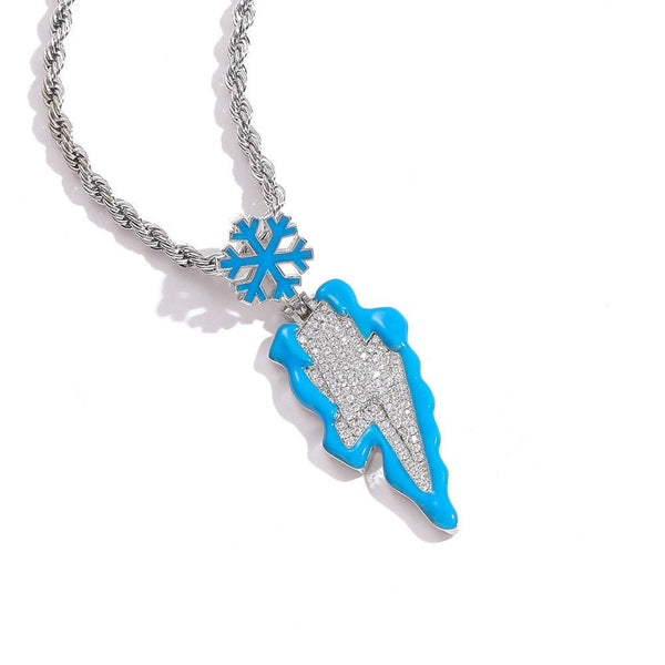 Iced Lightning Pendant 14K - ICECI