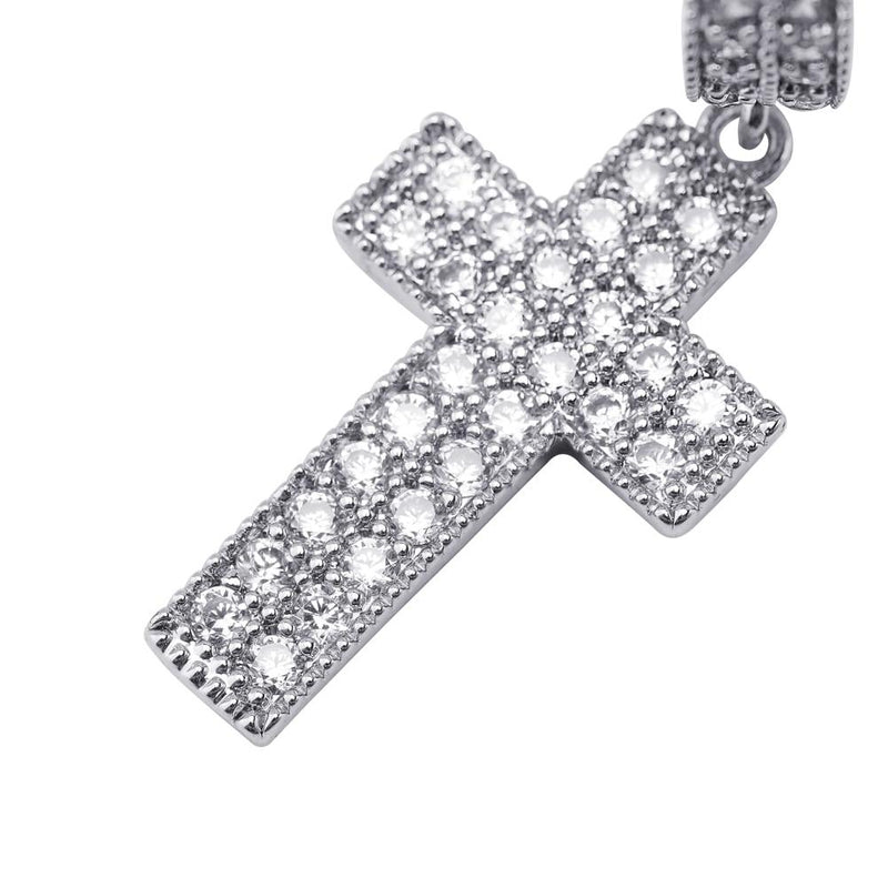 ICY CROSS DROP EARRINGS 18K - ICECI