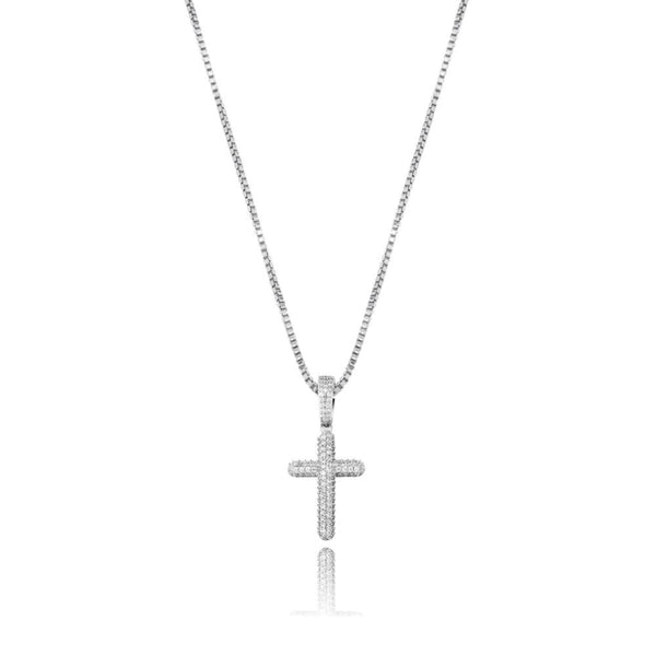 ICY CROSS PENDANT 14K X STERLING SILVER - ICECI