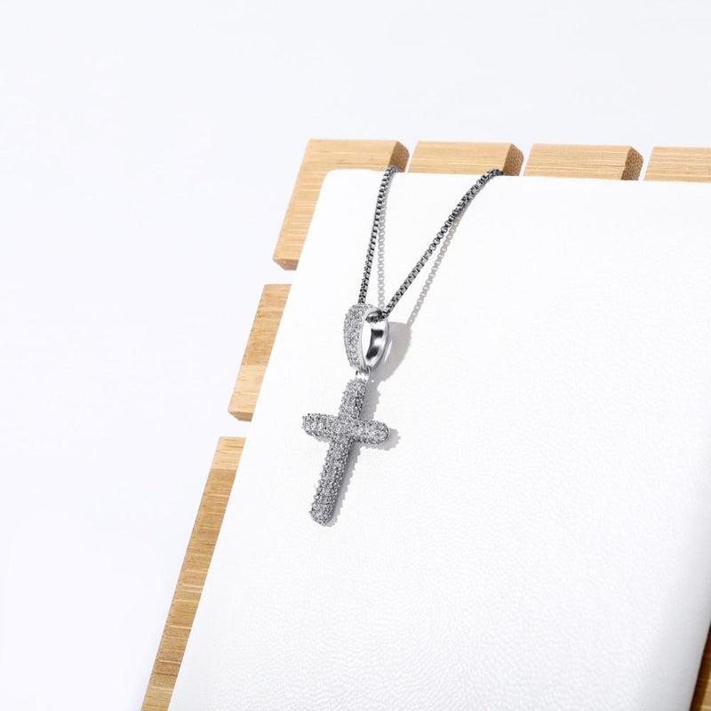 ICY CROSS PENDANT 14K X STERLING SILVER - ICECI
