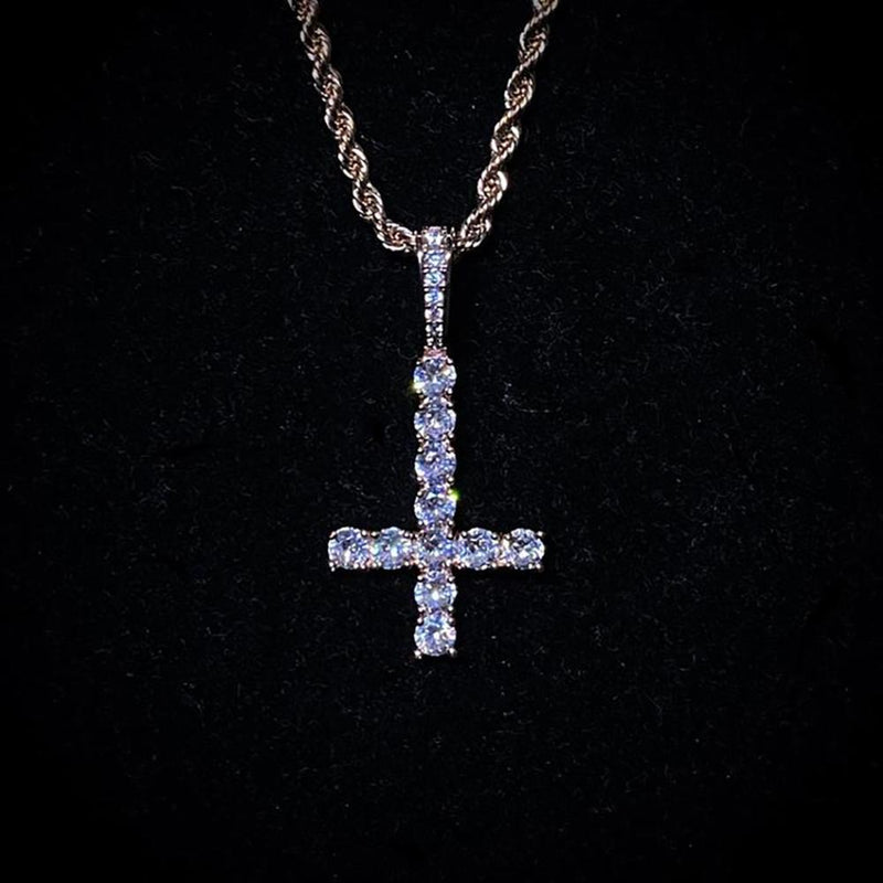 INVERTED CROSS PENDANT 14K - ICECI