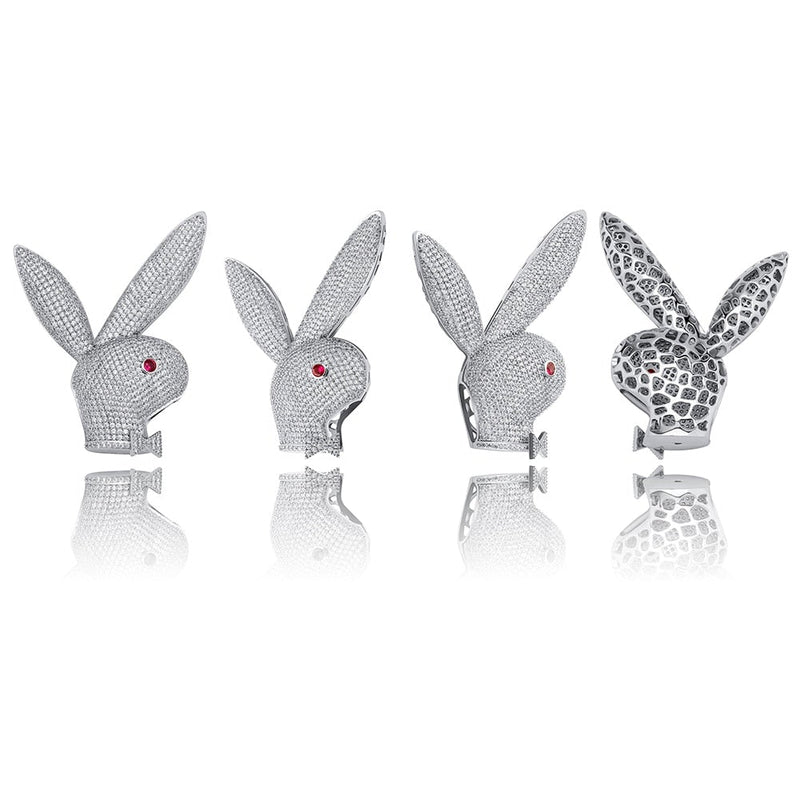 Inverted Playboi Bunny Pendant 18K - ICECI