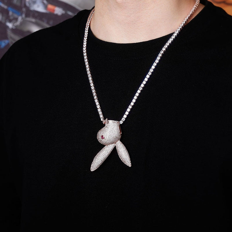 Inverted Playboi Bunny Pendant 18K - ICECI