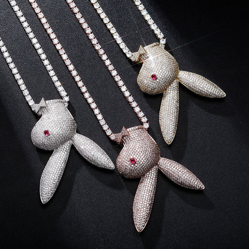 Inverted Playboi Bunny Pendant 18K - ICECI