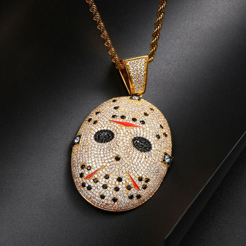 Jason Voorhees Mask Pendant 18K - ICECI