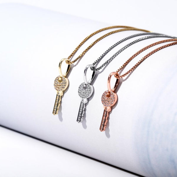 KEY PENDANT 14K X STERLING SILVER - ICECI