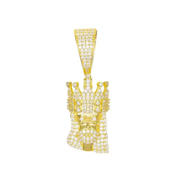 King Jesus Pendant 18K x Moissanite - ICECI