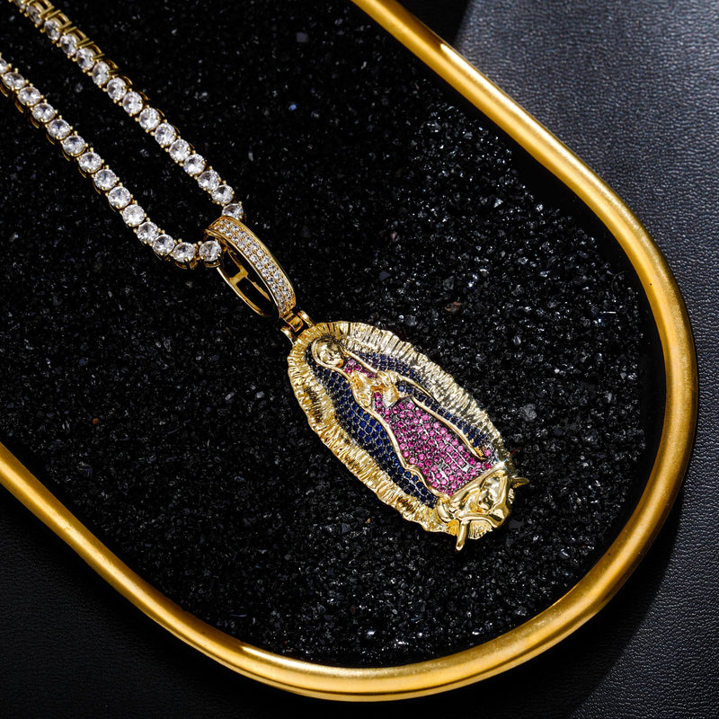 LADY OF GUADALUPE PENDANT 14K - ICECI