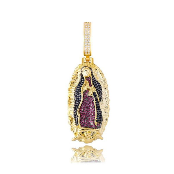 LADY OF GUADALUPE PENDANT 14K - ICECI