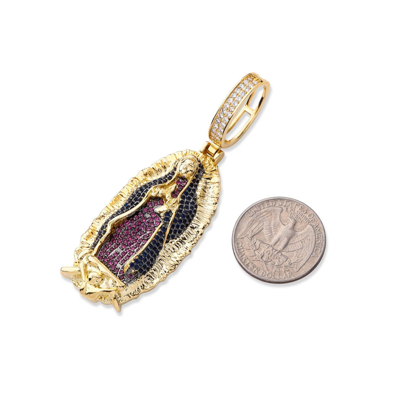 LADY OF GUADALUPE PENDANT 14K - ICECI