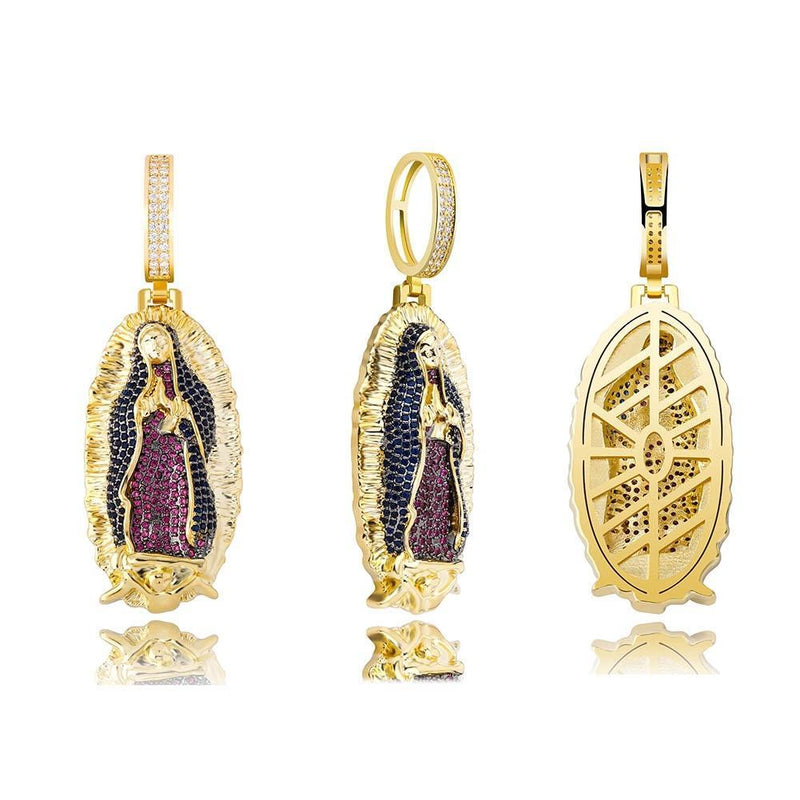 LADY OF GUADALUPE PENDANT 14K - ICECI