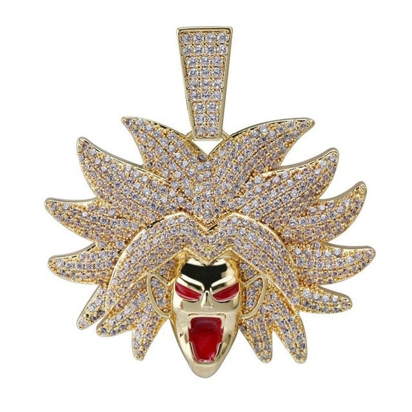 Legendary Super Saiyan Villain Pendant 18K - ICECI