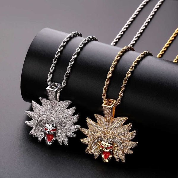 Legendary Super Saiyan Villain Pendant 18K - ICECI