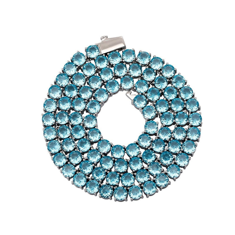 Light Blue Tennis Chain 14K - ICECI