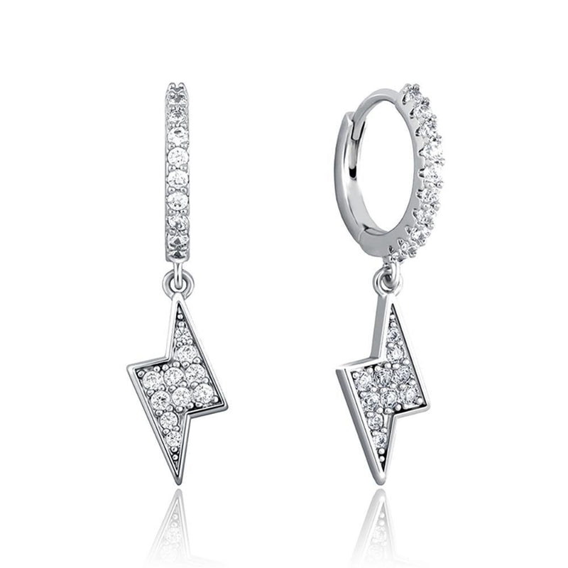 LIGHTNING BOLT DROP EARRINGS 14K - ICECI