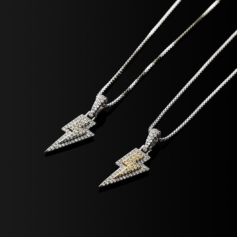 Lightning Bolt Pendant 14K x Sterling Silver - ICECI