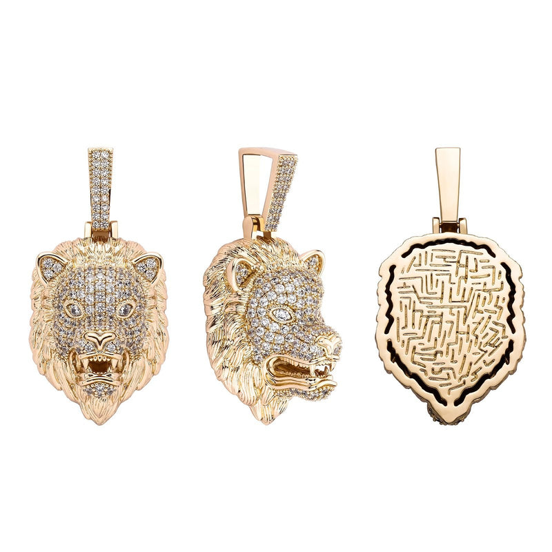 LION HEAD PENDANT 14K - ICECI