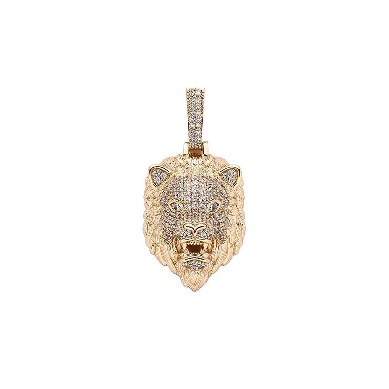 LION HEAD PENDANT 14K - ICECI