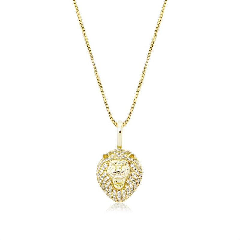 LION PENDANT 14K X STERLING SILVER - ICECI