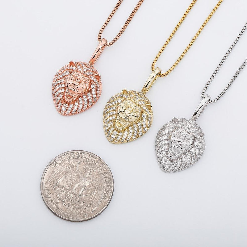 LION PENDANT 14K X STERLING SILVER - ICECI