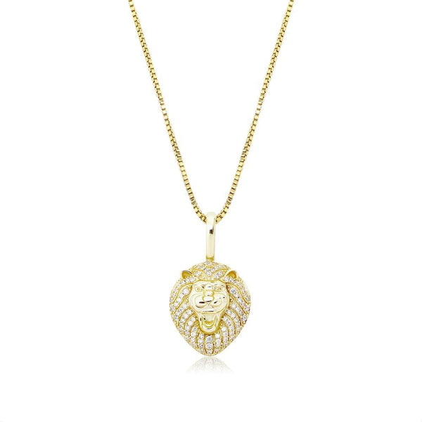 LION PENDANT 14K X STERLING SILVER - ICECI