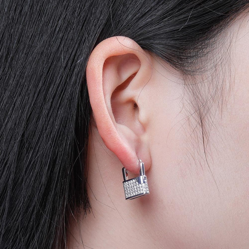 LOCK EARRINGS 14K - ICECI