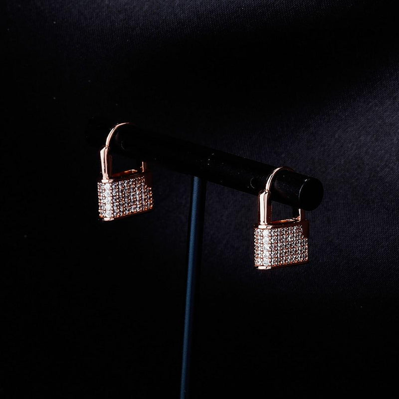 LOCK EARRINGS 14K - ICECI