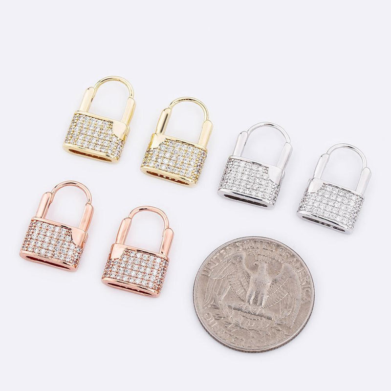 LOCK EARRINGS 14K - ICECI