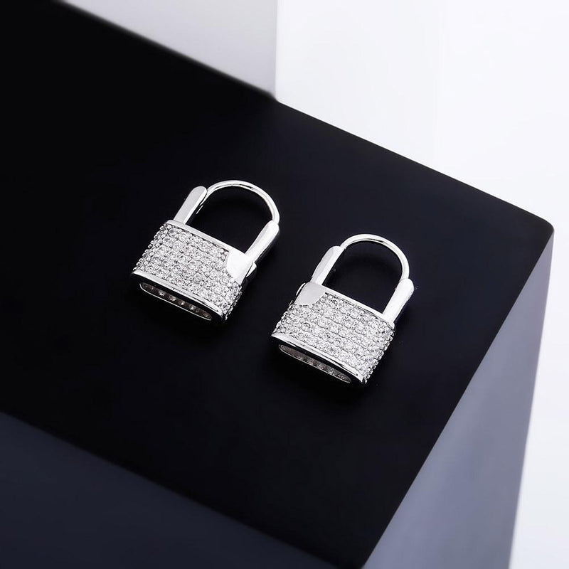 LOCK EARRINGS 14K - ICECI