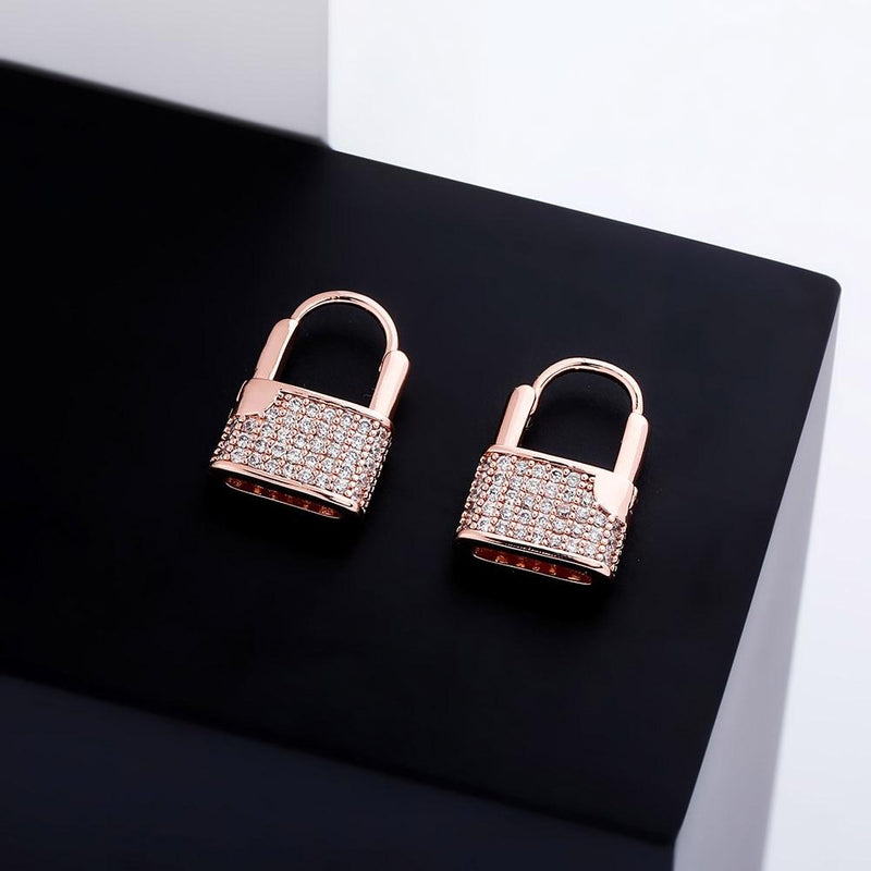 LOCK EARRINGS 14K - ICECI