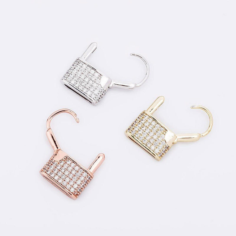 LOCK EARRINGS 14K - ICECI